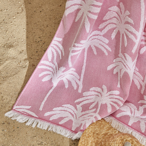 Karaca Home Palm Plaj Havlusu Fuşya  görseli 4