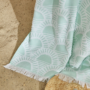 Karaca Home Sunny Plaj Havlusu Koyu Yeşil görseli 4