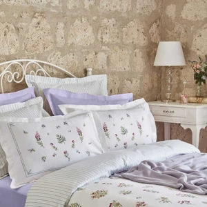 Karaca Home Le Mans Çift Kişilik Percale Nevresim Pike Takımı Lila