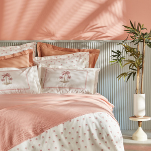 Karaca Home Samira Çift Kişilik Nakışlı Pike Seti Pembe görseli 4