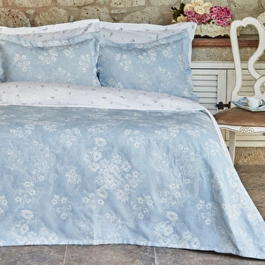 Karaca Home Charleen Çift Kişilik Yatak Örtüsü Mavi görseli 2