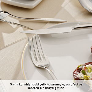 Karaca Elegance Novara 84 Parça 12 Kişilik Çatal Kaşık Bıçak Takımı görseli 7