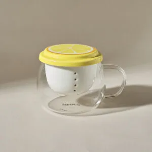 Karaca Emory Kapaklı Cam Kupa 360 Ml görseli 1