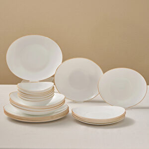 Karaca Pure 24 Parça 6 Kişilik Yemek Takımı Gold