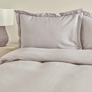 Karaca Home Minel Müslin Çift Kişilik Pike Yatak Örtüsü Seti Buz Gri görseli 5