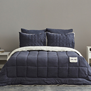 Karaca Home Star Cozy Çift Kişilik Cozyland Comfort Set Lacivert görseli 1