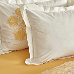Karaca Home Misty Nakışlı Müslin Çift Kişilik Pike Yatak Örtüsü Seti Somon görseli 5