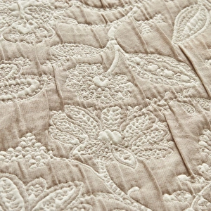 Karaca Home Clay Çift Kişilik Yatak Örtüsü Seti Bej görseli 7