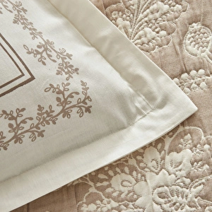 Karaca Home Clay Çift Kişilik Yatak Örtüsü Seti Bej görseli 8