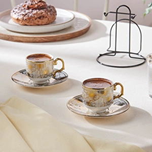 Karaca Anemon Standlı 2 Kişilik Kahve Fincanı 80 Ml