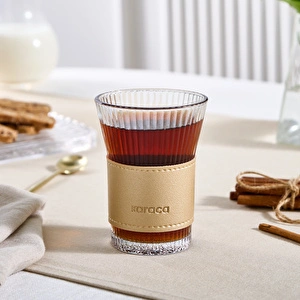 Karaca Leather Cool Touch Latte Bardağı 210 Ml Gold görseli 3