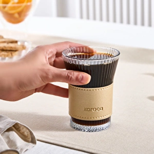 Karaca Leather Cool Touch Latte Bardağı 210 Ml Gold görseli 4