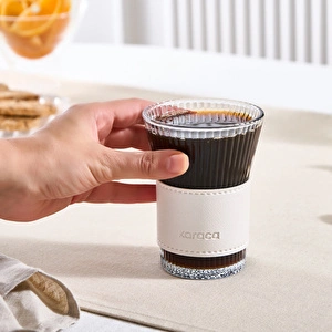 Karaca Leather Cool Touch Latte Bardağı 210 Ml Sedef görseli 4