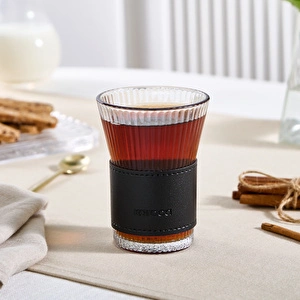 Karaca Leather Cool Touch Latte Bardağı 210 Ml Siyah görseli 4