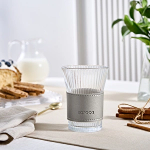 Karaca Leather Cool Touch Latte Bardağı 210 Ml Silver görseli 2