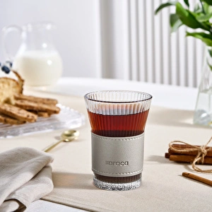 Karaca Leather Cool Touch Latte Bardağı 210 Ml Silver görseli 3
