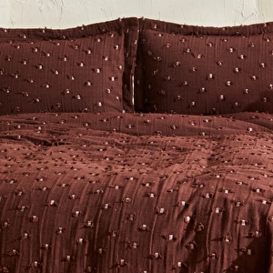 Karaca Home Mary Çift Kişilik Yatak Örtüsü Takımı Koyu Kahve  görseli 3