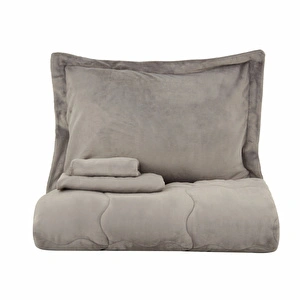 Karaca Home Çift Kişilik Viny Soft Dream Comfort Set Antrasit görseli 17