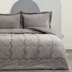 Karaca Home Çift Kişilik Viny Soft Dream Comfort Set Antrasit görseli 2