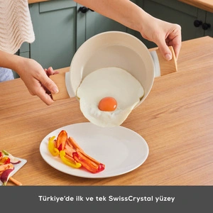 Karaca x Refika Swiss Crystal Almond Cream İndüksiyon Tabanlı 20 cm Sahan görseli 5