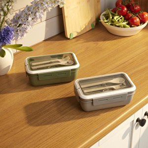 Karaca Fusca Çatal Kaşıklı Lunch Box Yeşil