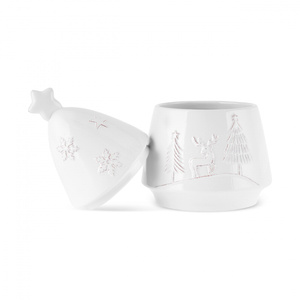 Karaca New Year Yılbaşı Snowy Saklama Kabı 16 Cm Beyaz  görseli 3