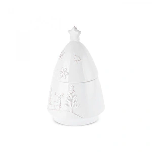 Karaca New Year Yılbaşı Snowy Saklama Kabı 16 Cm Beyaz  görseli 1