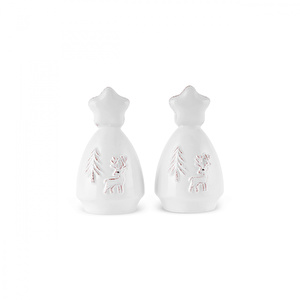 Karaca New Year Yılbaşı Snowy Tuzluk Biberlik 5 Cm Beyaz  görseli 1