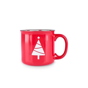 Karaca New Year Yılbaşı Ekose Pine Tree Kupa 550 Ml Kırmızı  görseli 4