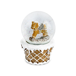 Karaca Home New Year Yılbaşı Ginger Horse Kar Küresi 6,5x10 Cm görseli 2