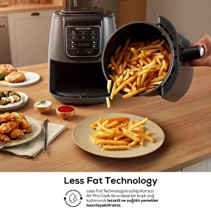 Karaca Air Pro Cook 3 in 1 XL Ev Yemeği, Közleme, Airfryer Wood Craft 4L görseli 3