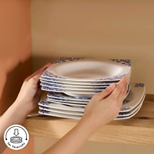 Karaca Square Bone Miranda 24 Parça 6 Kişilik Yemek Takımı görseli 8