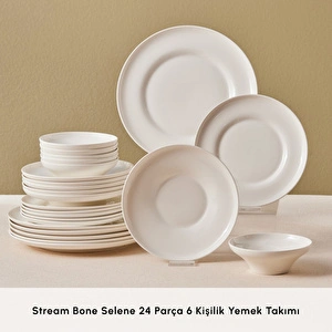 Karaca Stream Bone Selene 24 Parça 6 Kişilik Yemek Takımı görseli 3