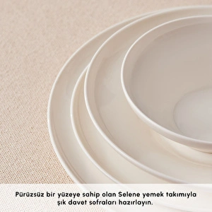 Karaca Stream Bone Selene 24 Parça 6 Kişilik Yemek Takımı görseli 6