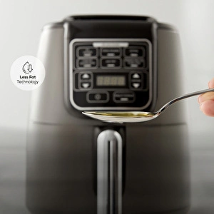 Karaca Air Pro Cook XL 2 in 1 Konuşan Airfryer Walnut Brown görseli 4