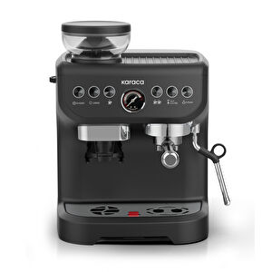 Karaca Coffee Art Barista Kahve Öğütücülü, Süt Köpürtücülü, 15 Bar Basınçlı Espresso, Latte, Cappuccino, Americano Makinesi Matte Black 2L 1450W görseli 1