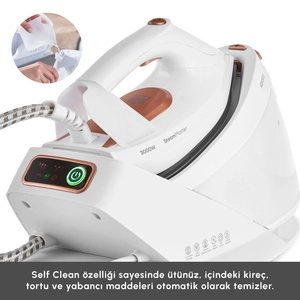 Karaca Vantuz Steammaster Buhar Kazanlı Ütü White Rose görseli 12