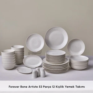Karaca Forever Bone Artiste 53 Parça 12 Kişilik Yemek Takımı 