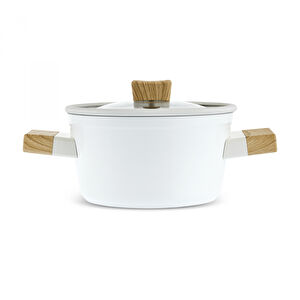 Karaca x Refika Swiss Crystal Creamy Wood Tencere 14 cm