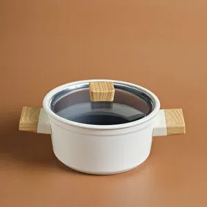 Karaca x Refika Swiss Crystal Creamy Wood Tencere 24 cm