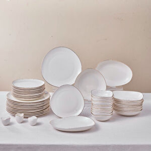 Karaca Stream Bone Middle 53 Parça 12 Kişilik Yemek Takımı Gold