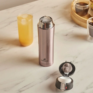 Karaca Pluton Çelik Sızdırmaz Termos Rose Gold 450 ml görseli 1
