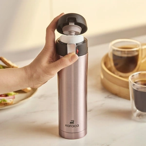 Karaca Pluton Çelik Sızdırmaz Termos Rose Gold 450 ml görseli 2