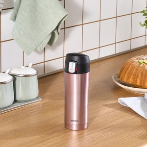 Karaca Pluton Çelik Sızdırmaz Termos Rose Gold 450 ml görseli 4
