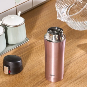 Karaca Pluton Çelik Sızdırmaz Termos Rose Gold 450 ml görseli 6
