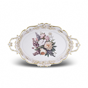 Karaca Buket Oval Tepsi 47 Cm Renkli görseli 4