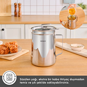 Karaca Mutfaksever Çelik Kızartma Potu 2L  görseli 8
