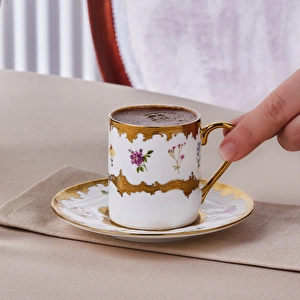 Karaca Bihter 6 Kişilik Kahve Fincan Takımı 90 ml görseli 9
