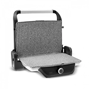 Karaca Gastro Classic 6 Dilim Kapasiteli Izgara ve Tost Makinesi Cool Gray 2000W görseli 2