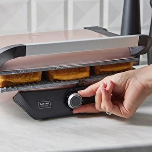 Karaca Gastro Classic Izgara ve Tost Makinesi Rosegold 6 Dilim Kapasiteli görseli 3